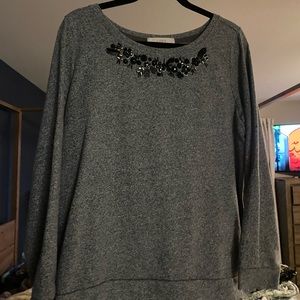 Loft Beaded Crew neck sweater